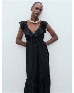 Платье Ramona с воротником-жабо, Black Mango