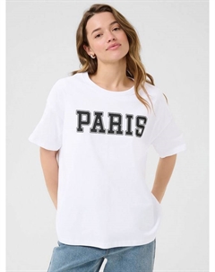 Графическая футболка Adelina Paris, White/Multi Kaffe