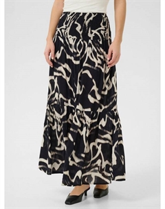 Батик абстрактная макси-юбка, Black/Multi Kaffe