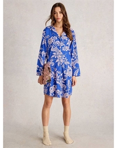 Ночная сорочка Nina с цветочным принтом, Blue/Multi White stuff