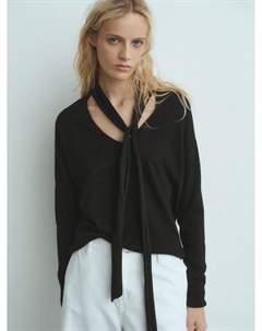 Свитер Laia из тонкой шерсти, Black Mango