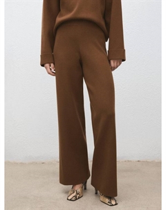 Брюки Berta с широкими штанинами, Dark Brown Mango