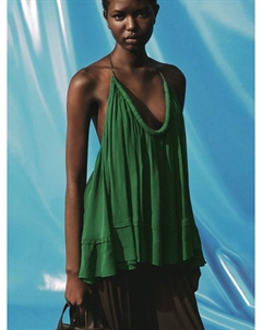 Распашной топ с бретелями Ocean Loose, Bright Green Mango