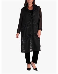 Шифоновое пальто с одной пуговицей, Black Chesca