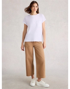 Футболка Gina Cotton с круглым вырезом White stuff