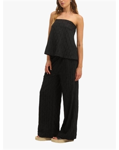 Брюки Tara с завязкой на талии и широкими штанинами, Black Summery copenhagen