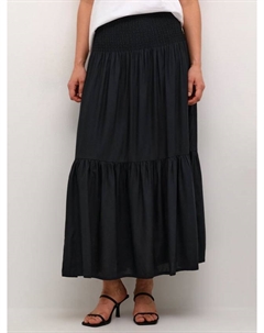Эковеро плиссированная юбка макси с завышенной талией, Black Deep Kaffe