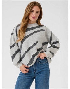 Джемпер Wilma с длинными рукавами и круглым вырезом из шерстяной смеси в полоску Kaffe