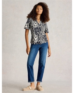 Рубашка на пуговицах Annie Paisley, Navy/Multi White stuff