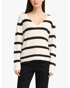 Вязаный свитер Kamara с V-образным вырезом и полоской Ichi