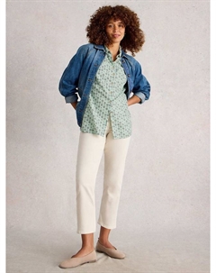 Хлопковая рубашка Sophie с абстрактным принтом White stuff