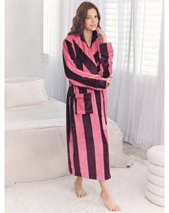 Полосатый флисовый халат, Pink Chelsea peers