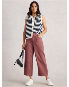 Tia укороченные джинсы с широкими штанинами, Mid Pink White stuff