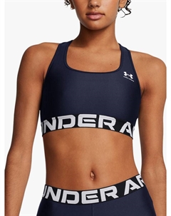 Спортивный бюстгальтер Logo Medium Impact без мягких чашек, Navy / White Under armour