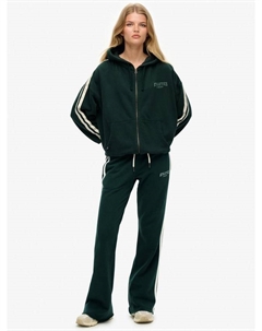 Спортивные полосатые расклешенные джоггеры, Enamel Green Superdry