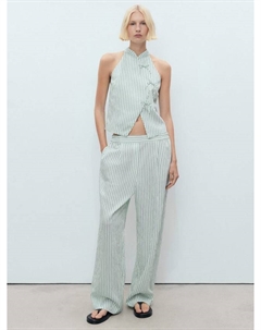 Лаури топ-обертка в полоску, Green Mango