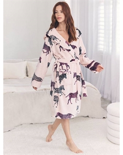 Зебровый флисовый халат, Pink Chelsea peers