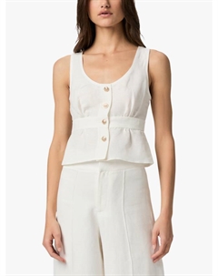 Топ Caine из льняной смеси, White Paige