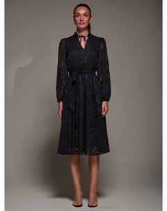 Платье с воротником-галстуком из шифона, Black Jolie moi