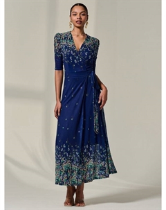 Полумакси-платье с цветочным принтом и расклешенным подолом Jolie moi