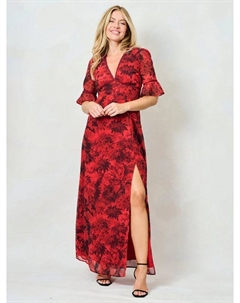 Платье макси Aaliyah с разрезом на бедре, Red Hope & ivy