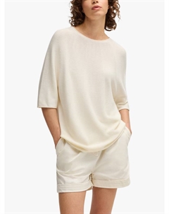 BOSS топ рибленый вязки Flambers, White Hugo boss