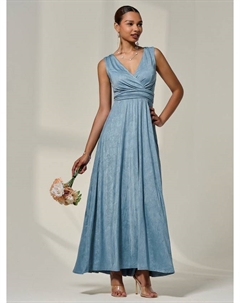 Платье-макси с запахом и V-образным вырезом Jolie moi