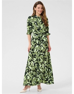 Платье макси Velana с листовым принтом, Green/Multi Kaffe