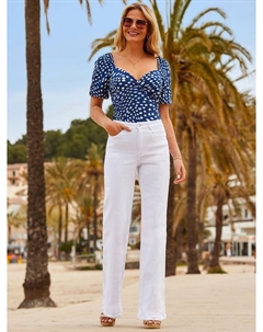 Джинсы широкого кроя из денима с хлопком Sosandar