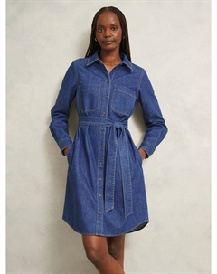 Джинсовое мини-платье Francesca, Mid Wash Blue Hobbs