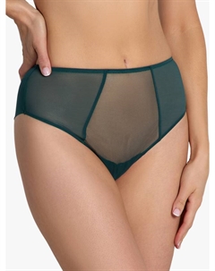 Ажурные высокие трусики Anna Sheer Mesh, Dark Teal Heist