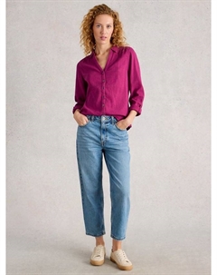 Хлопковая рубашка Annie, Mid Plum White stuff