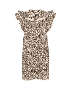 Платье мини Kirby с леопардовым принтом и рюшами, Creme/Multi Saint tropez