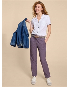 Вышитая футболка Annie из джерси, Brilliant White White stuff