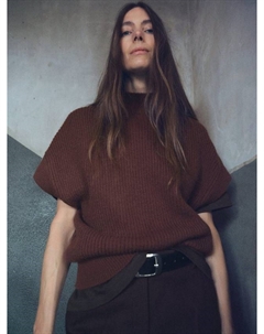 Свитер с воротником Perkins с короткими рукавами Mango