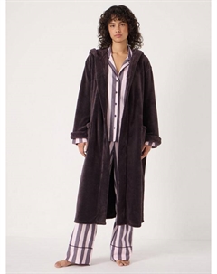 Пушистый халат с капюшоном, Plum Purple Hush