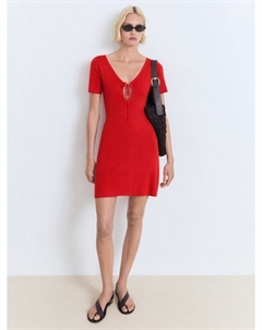 Мини-платье Foradada с короткими рукавами и v-образным вырезом Mango