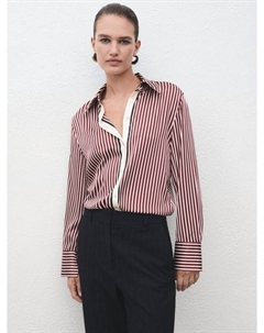 Рубашка Margaret в полоску, Dark Red Mango