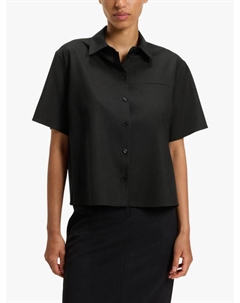 BOSS Bulera рубашка из чистой шерсти, Black Hugo boss