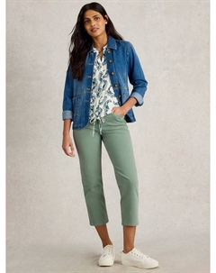 Топ сандалия с пуговицами и галстуком тюльпан, Ivory/Multi White stuff