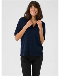Топ поло Lizza из трикотажа, Midnight Marine Kaffe