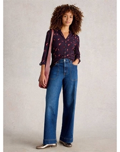 Футболка Annie с абстрактным цветочным принтом, Plum/Multi White stuff