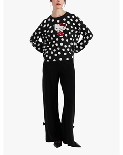 Толстовка Hello Kitty из шерсти и кашемира в горошек, Black Chinti & parker