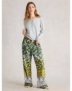 Нина пижамные штаны с миксом принтов, Green/Multi White stuff