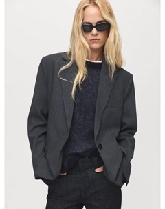 Однобортный клетчатый пиджак Mila, Grey Mango