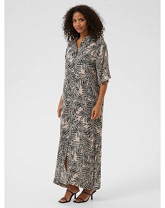 Платье Thora с принтом в виде листьев янтаря, Grey/Multi Kaffe