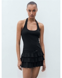 Мини-платье Giuseppe с рюшами, Black Mango