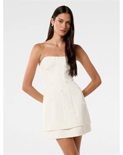 Мини-платье Aurelie без бретелей с бантом, Porcelain Forever new
