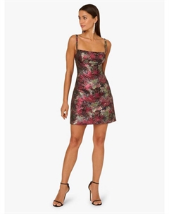 Мини-платье Adrianna By Abstract из металлического жаккарда, Red/Multi Adrianna papell