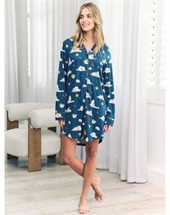 Небесный кролик ночная сорочка, Teal Chelsea peers